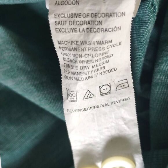 Izod Shirt Mens 2XL Green Button Collar Front Business Work Casual Preppy - Picture 8 of 10